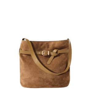 Mint Velvet Maci Tan Suede Bucket Bag